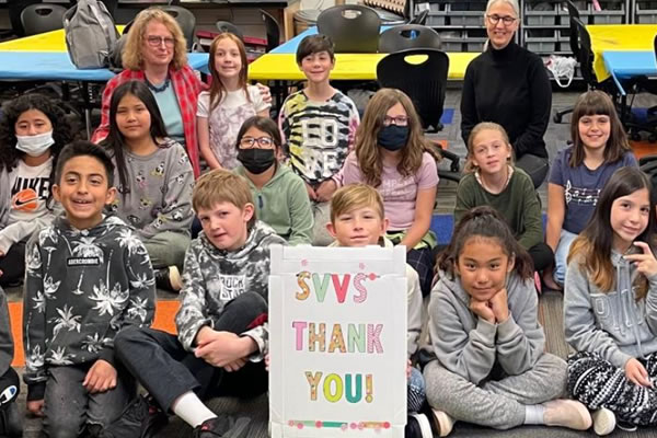 At the end of the school year, storytellers receive a lot of "Thank Yous" from the children. This group of listeners made a banner.