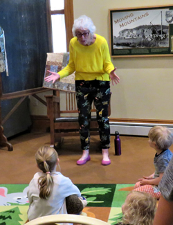 Storyteller at Sandstone Ranch summer program.